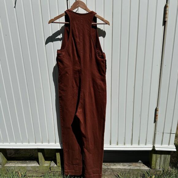 Rachel Comey Buxton Sleeveless Zip Front Jumpsuit Mahogany Cotton Size 2 NWT - Picture 15 of 16